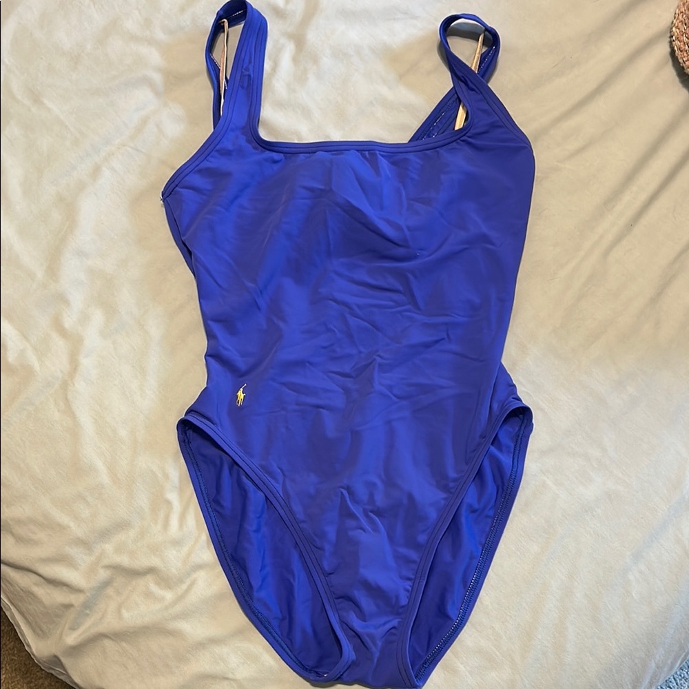 Ralph Lauren size 8 Blue One Piece Swimsuit